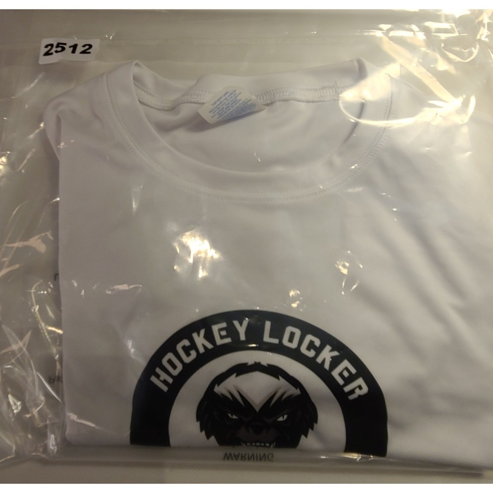 Port & Company Hockey Locker Honey Badgers Performance Men's T-Shirt White Small - Picture 12 of 12
